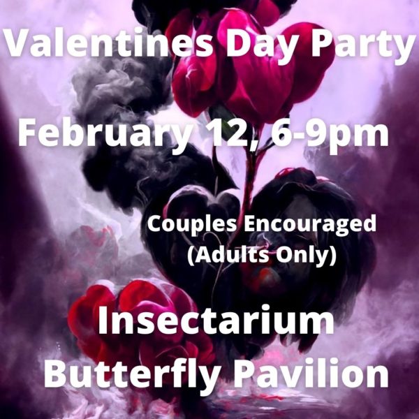 Valentines day party Philadelphia Insectarium and Butterfly Pavilion